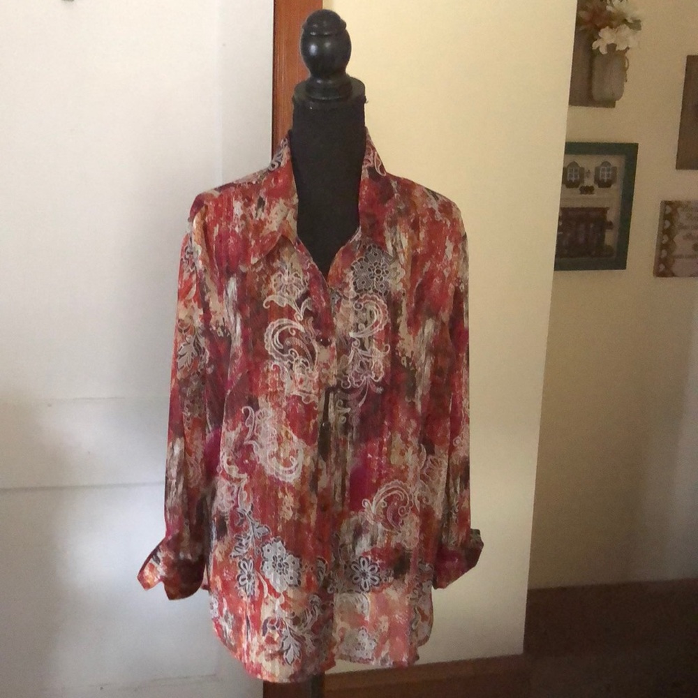 BFA classics shear blouse size 2x